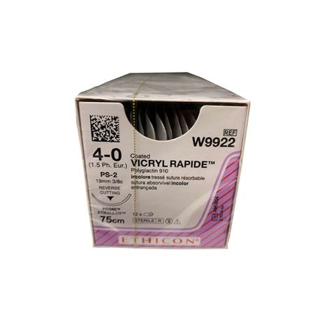 Sem990 Vicryl Rapide Suture Braided Undyed Absorbable W9922 Length