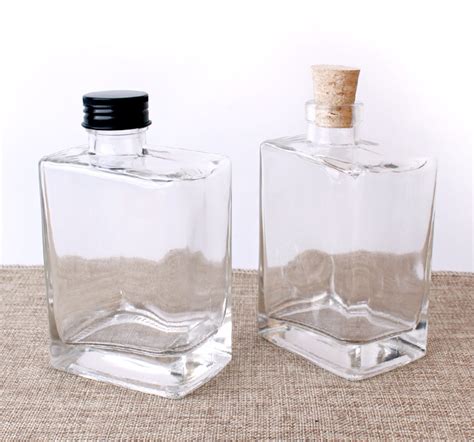Square 200ml Iced Coffee Glass Bottle With Cork Or Screw Cap Glass Bottle Manufacturer In