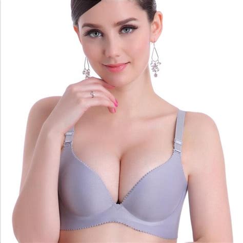 Sexy 8 Colors Wire Free Bra Seamless Cup Solid Deep V Adjusted Straps