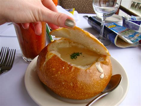 Detailed list of retailers that accept ebt/calfresh (food stamps) →. Sourdough bread bowl with clam chowder - Fisherman's Wharf ...