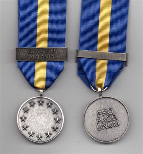 Eu Esdp Medal With Claspeu Navfor Atlanta Service Commemoratives