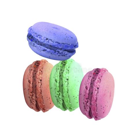 Sweet Delicacy Macaroons Variety Isolated Stock Photo Image Of