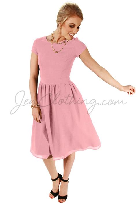 Jenclothings Lucy Semi Formal Modest Dress In Blush Pink Modest