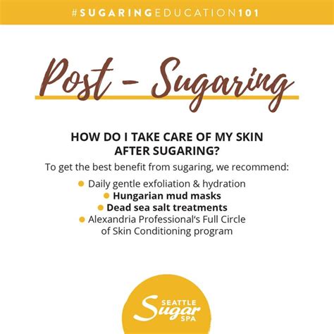 there are so many ways to take care of your skin after sugaring 💛 ask us postsugaring