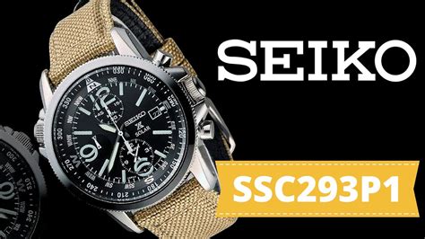 Seiko Prospex Solar Powered SSC293P1 Military Alarm Chronograph 100m