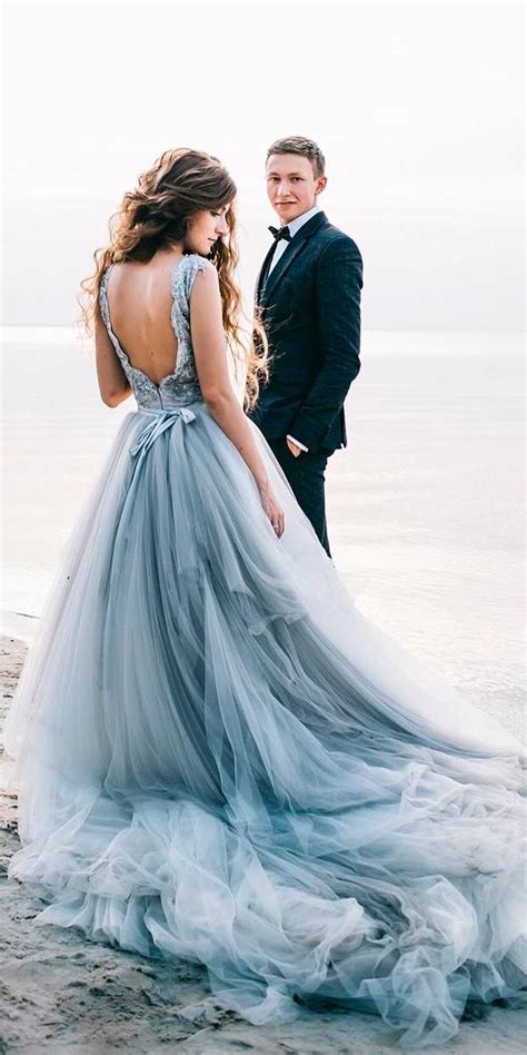 21 Adorable Blue Wedding Dresses For Romantic Celebration Baby Blue