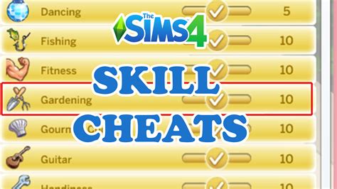 The Sims 4 Skill Cheats The Sims Guide