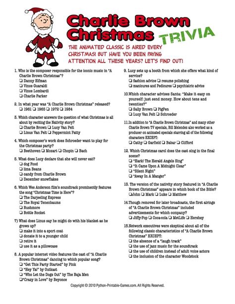 A Charlie Brown Christmas Trivia Questions And Answers Questiondb