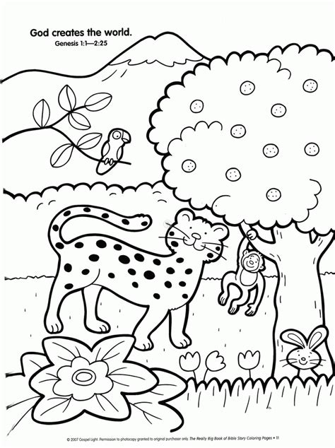 Free Printable Coloring Pages Of Creation Story Coloring Home