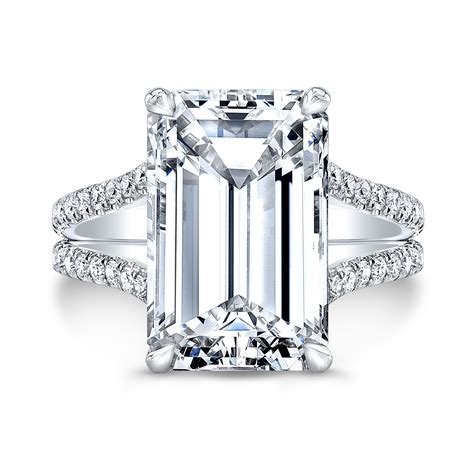 36ct Radiant Cut Natural Diamond Natural Split Shank Pave Setting Diamond Engagement Ring Gia