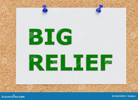 Big Relief Concept Stock Illustration Illustration Of Great 69645098
