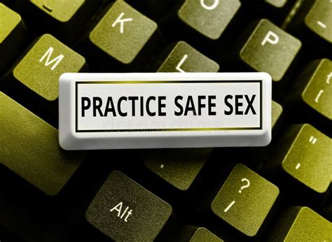 Handwriting Text Practice Safe Sex Conceptual Photo Intercourse In