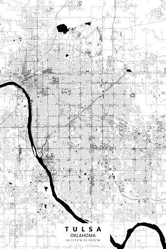 Ilustración De Mapa Vectorial De Tulsa Oklahoma Usa Y Más Vectores