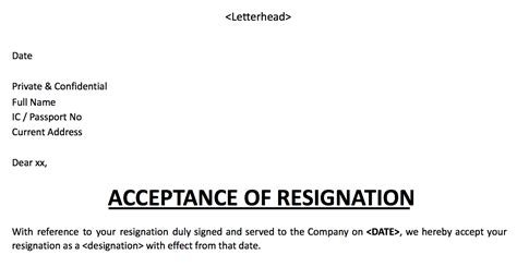 Formal Resignation Letter Sample Malaysia How To Write A Resignation