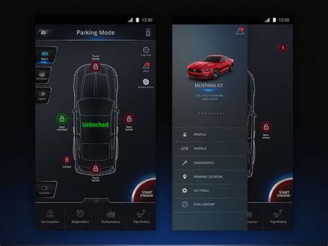Car Control App Dashboard Dashboard Car Dashboard Design App Ui