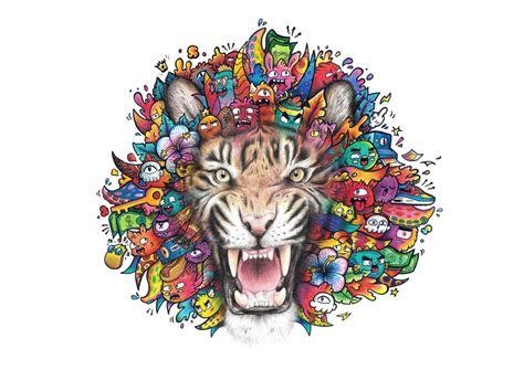 849 x 1200 jpeg 275 кб. Kumpulan Tiger Doodle Art Vexx | Doodlegaleri