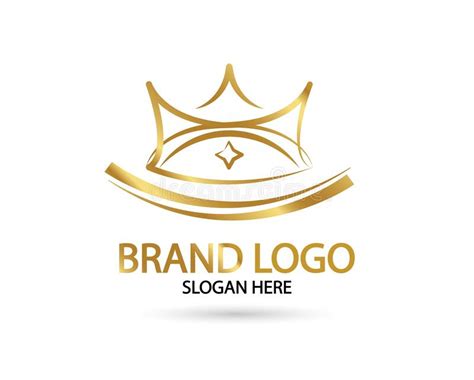 Great Luxury Gold Crown Royal And Elegant Logo Vector Design Stock