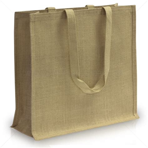 Natural Jute Bags With Long Cotton Tape Handles From Carrier Bag Shop