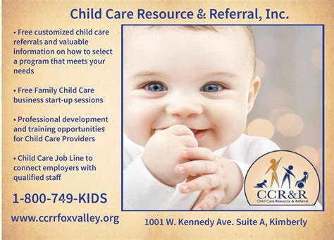 We serve families, child care providers, and the community as we work to enhance access to, and the quality of, child care services in central indiana. Child Care Resource & Referral, Inc. is our go-to for ...