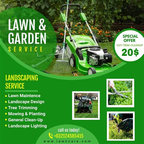 Lawn Care Flyer Template Postermywall