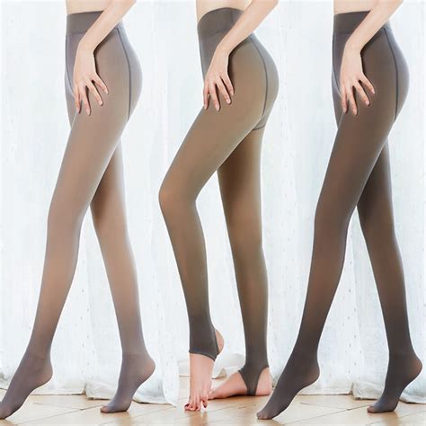 【top】 flawless legs fake translucent fleece pantyhose stockings sexy seamless superelastic