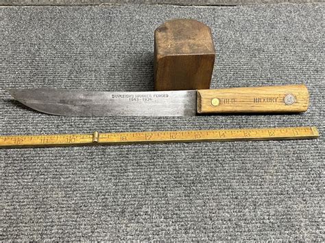Vintage Old Hickory 8 Butcher Knife Shapleighs Hammer Forge 1843 1934