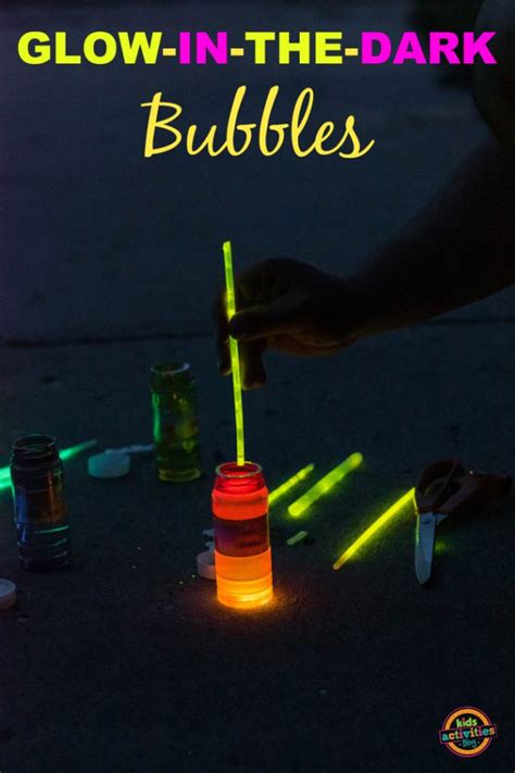 Make Easy Glow In The Dark Bubbles Kids Activities Blog