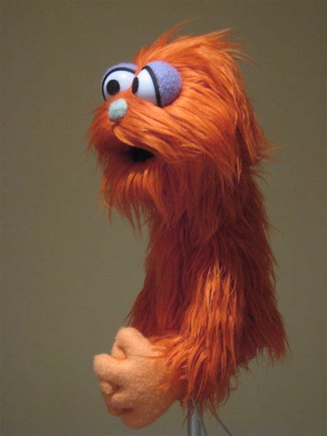 Professional Muppet Style Puppet Orange Long Haired Monster Puppets