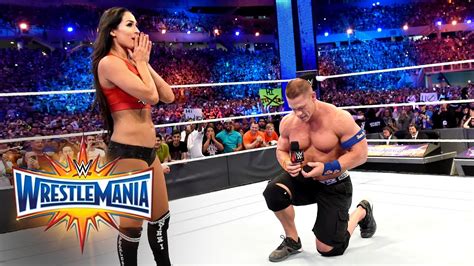 John Cena Proposes To Nikki Bella Wrestlemania 33 Wwe Network Exclusive Youtube