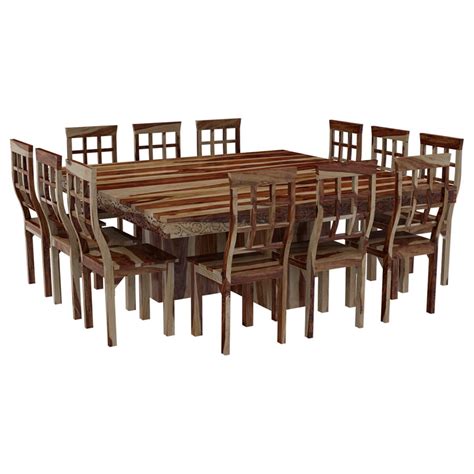 Many rectangular tables offer an extended leaf function that creates additional space when. Dallas Ranch Large Square Dining Room Table and Chair Set ...