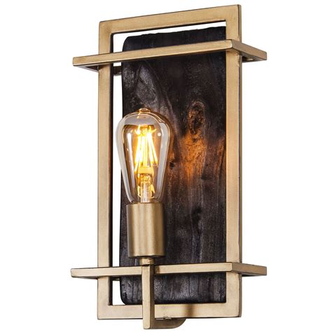 Varaluz Madeira 1 Light Rustic Gold Wall Sconce Rustic Gold Steel
