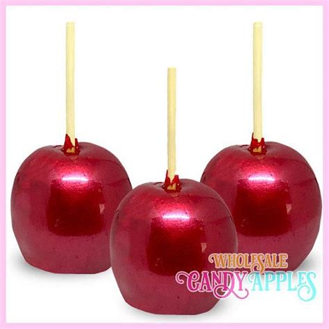Red Pearlized Mini Hard Candy Apples 1 Dozen Candy Apples Gourmet