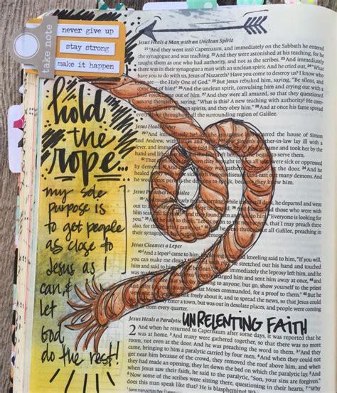 Hold On And Never Let Gobible Art Bible Study Journal Scripture