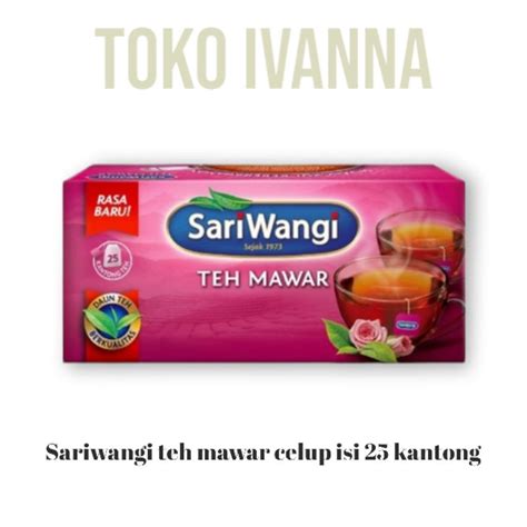 Jual SariWangi Teh Mawar Celup Isi 25 Kantong Teh Celup Box Shopee