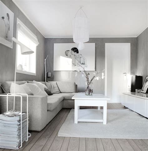 Gray White Living Room Small Rooms Ideas
