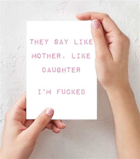 Like Mother Like Daughter Im Fucked Funny Mothers Day Etsy