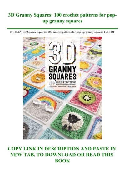 p d f file 3d granny squares 100 crochet patterns for pop up granny squares full pdf