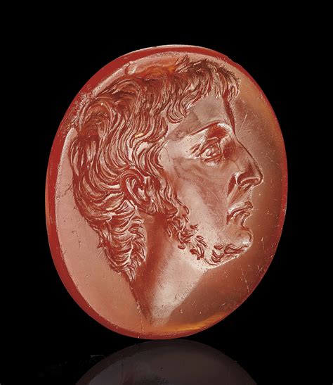 A Roman Carnelian Ringstone With A Portrait Of Octavian Circa Mid 1st
