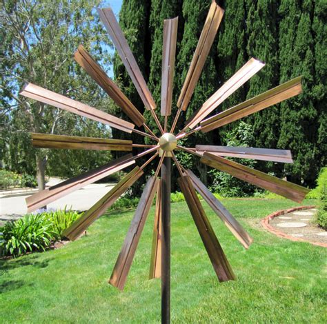 Stanwood Wind Sculpture Kinetic Copper Dual Spinner