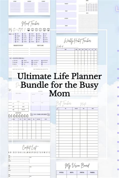 Life Planner Template Family Planner Template Busy Mom Planner