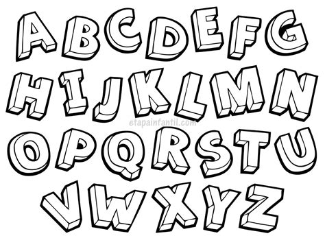 Alfabeto Para Imprimir Y Colorear Letras Muy Grandes