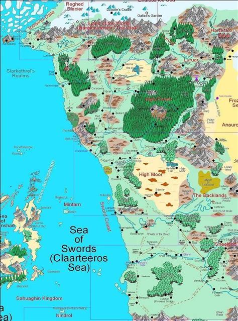 Forgotten Realms Maps Map In 2019 Fantasy World Map Forgotten