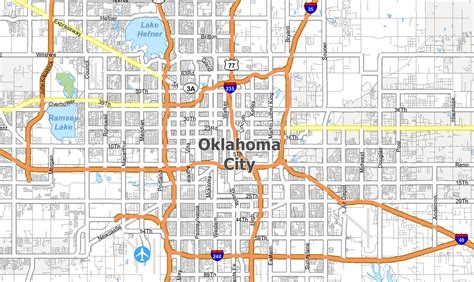 Oklahoma City Road Map Candis Virginie