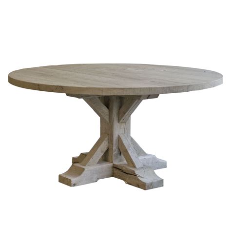 (the image below shows the first set of legs, before we decided to trim the center vertical piece down to 5 inches.) Hugo round dining table - round farmhouse table | Round ...