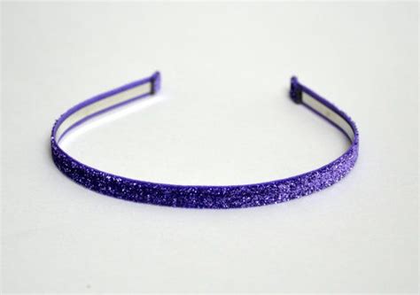 Womens Headband Purple Sparkle Glitter Headband Simple Etsy