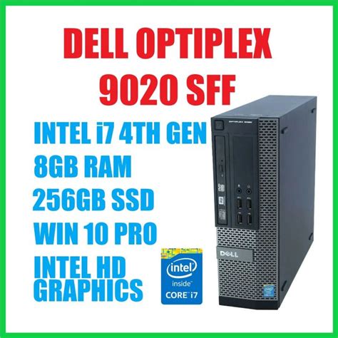 Dell Optiplex 9020 Small Form Factor Intel I7 4th Gen8gb Ram256gb Ssd