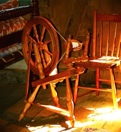 Spinning Wheel Dyeing Yarn Drop Spindle Spinning Wheel Country Life