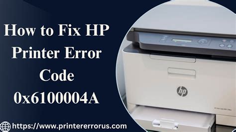 How To Fix Hp Printer Error Code X A