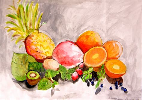 Louisa Catherall Art Fruits Painting