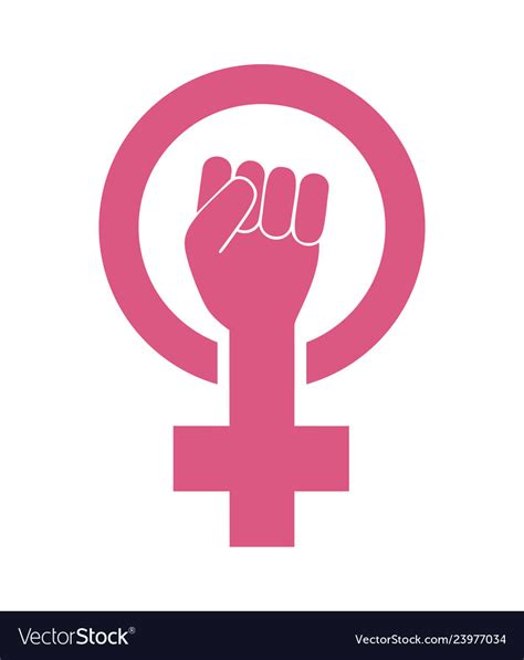Female Woman Feminism Protest Hand Icon Royalty Free Vector